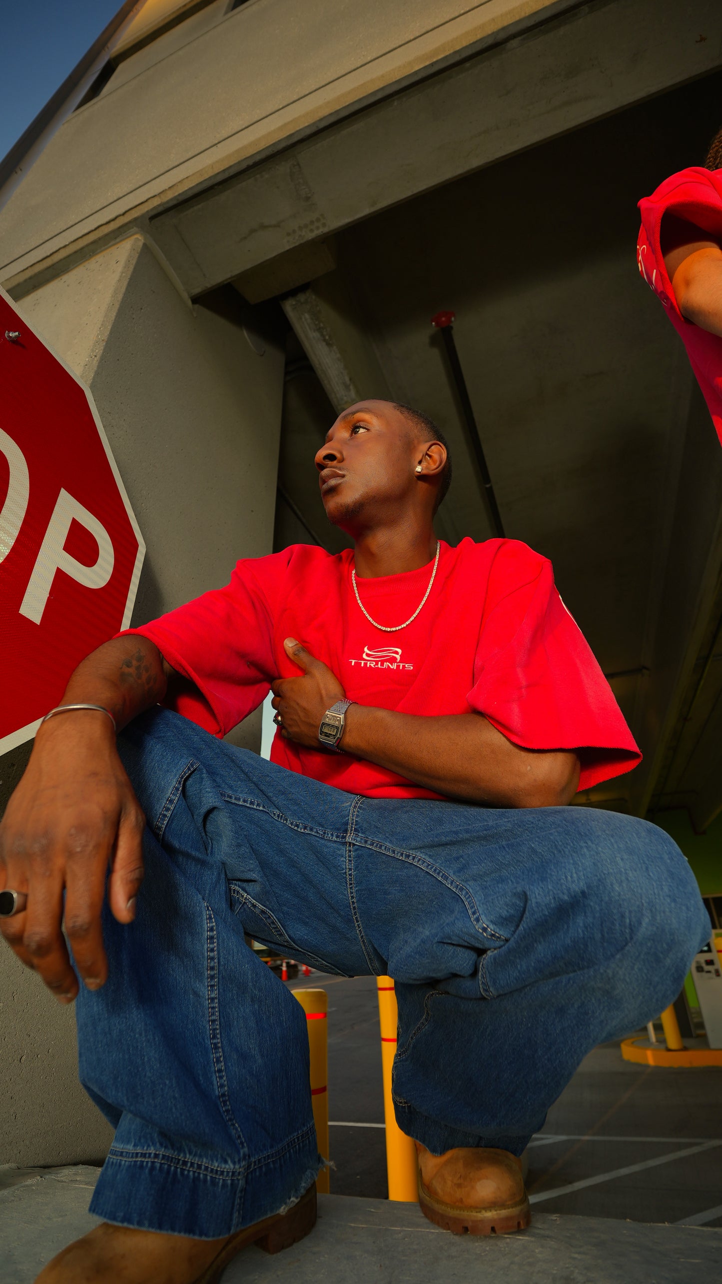 Redline Script Tee